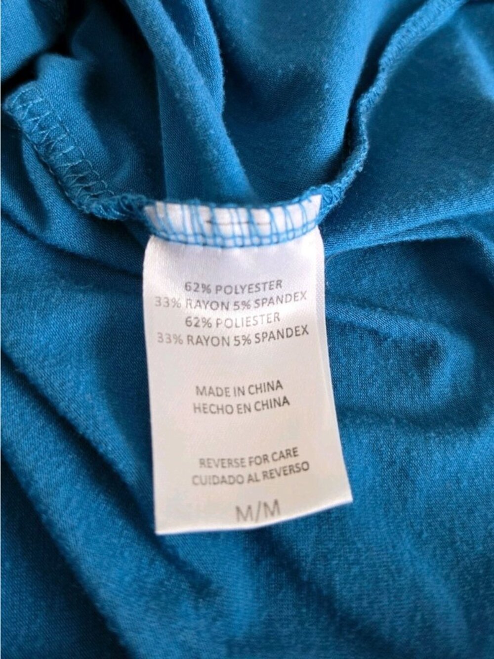 V-Neck Long Sleeve Raglan Stretch Knit Tee Blue Size M  Pacific Trail Women's - Picture 9 of 10